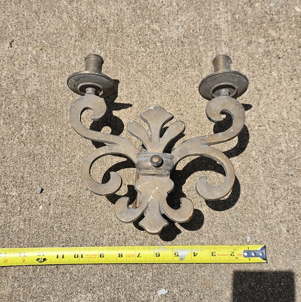 Vintage Double Wall Sconce Candle Holder